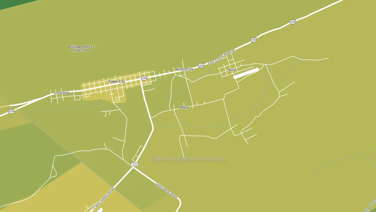 Orwin, PA block-group voter-turnout map