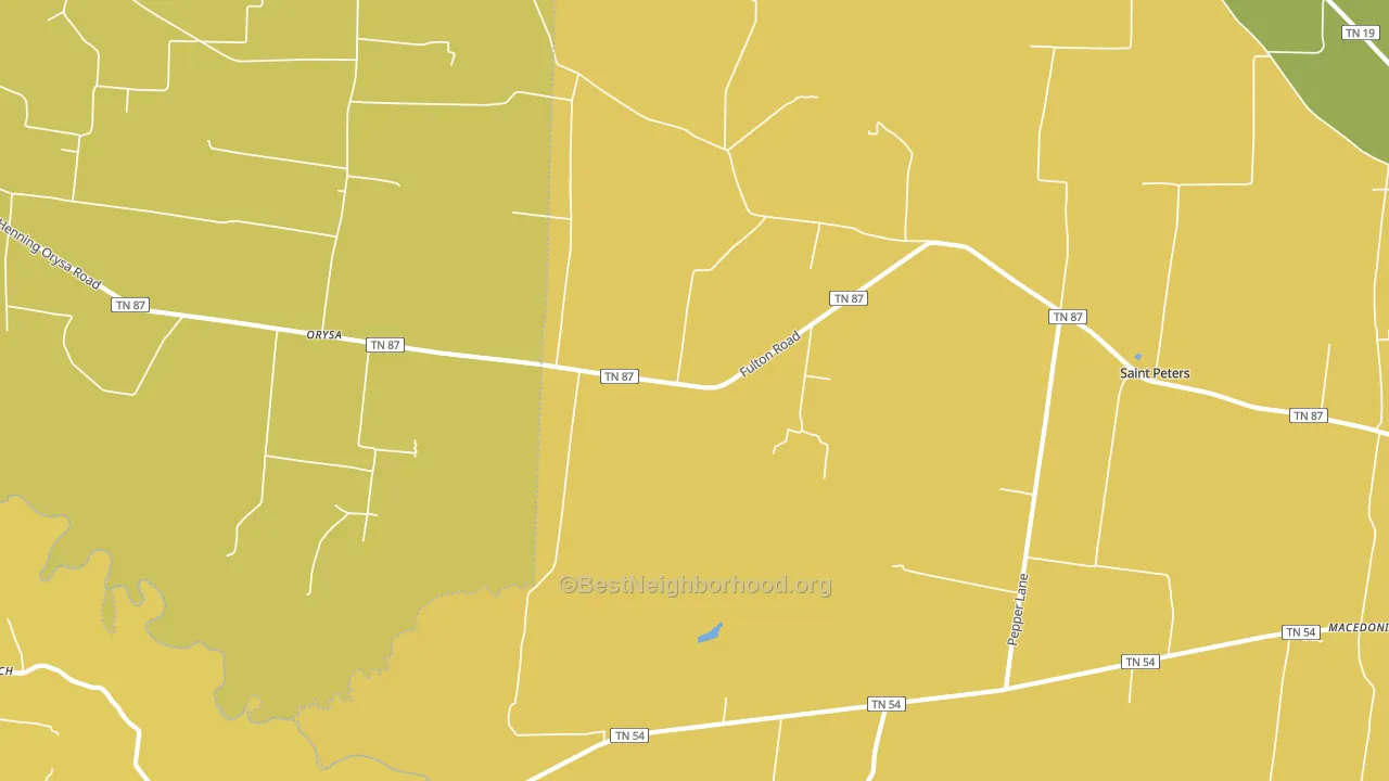 Orysa, TN block-group voter-turnout map