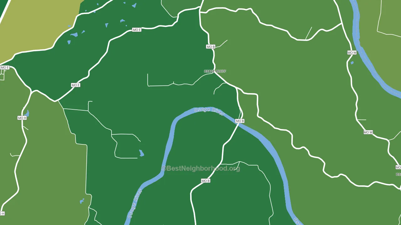 Osage Bluff, MO block-group voter-turnout map