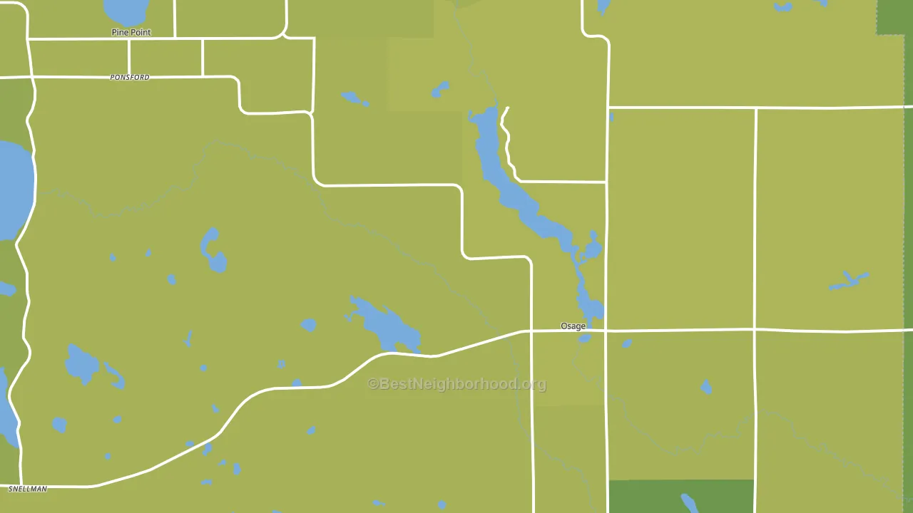 Osage, MN block-group voter-turnout map