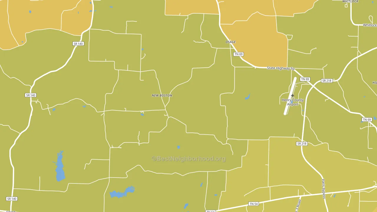 Osage, TN block-group voter-turnout map