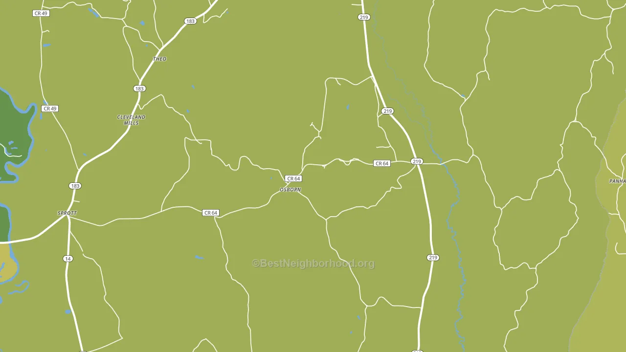 Osborn, AL block-group voter-turnout map