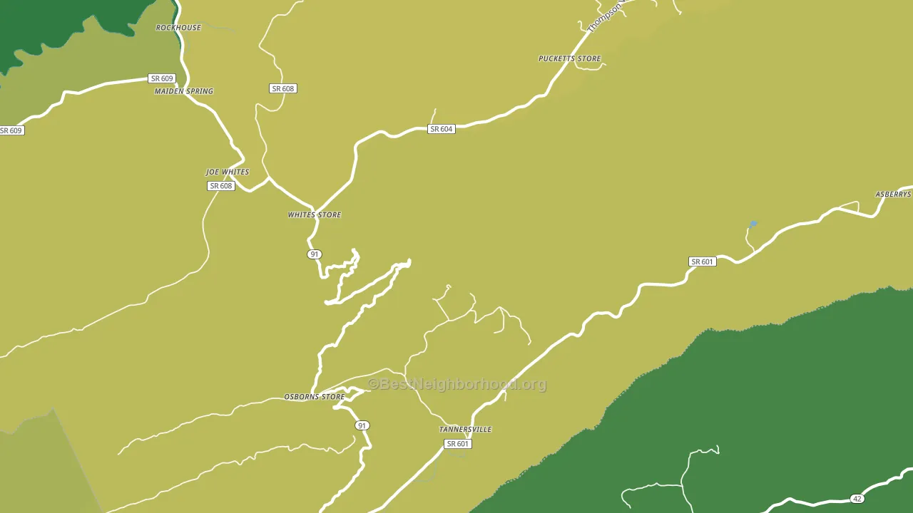 Osborns Store, VA block-group voter-turnout map