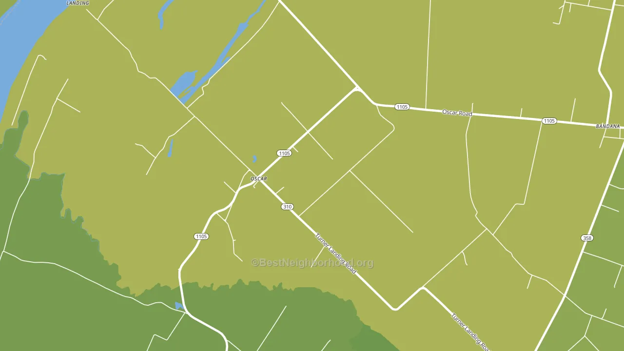 Oscar, KY block-group voter-turnout map