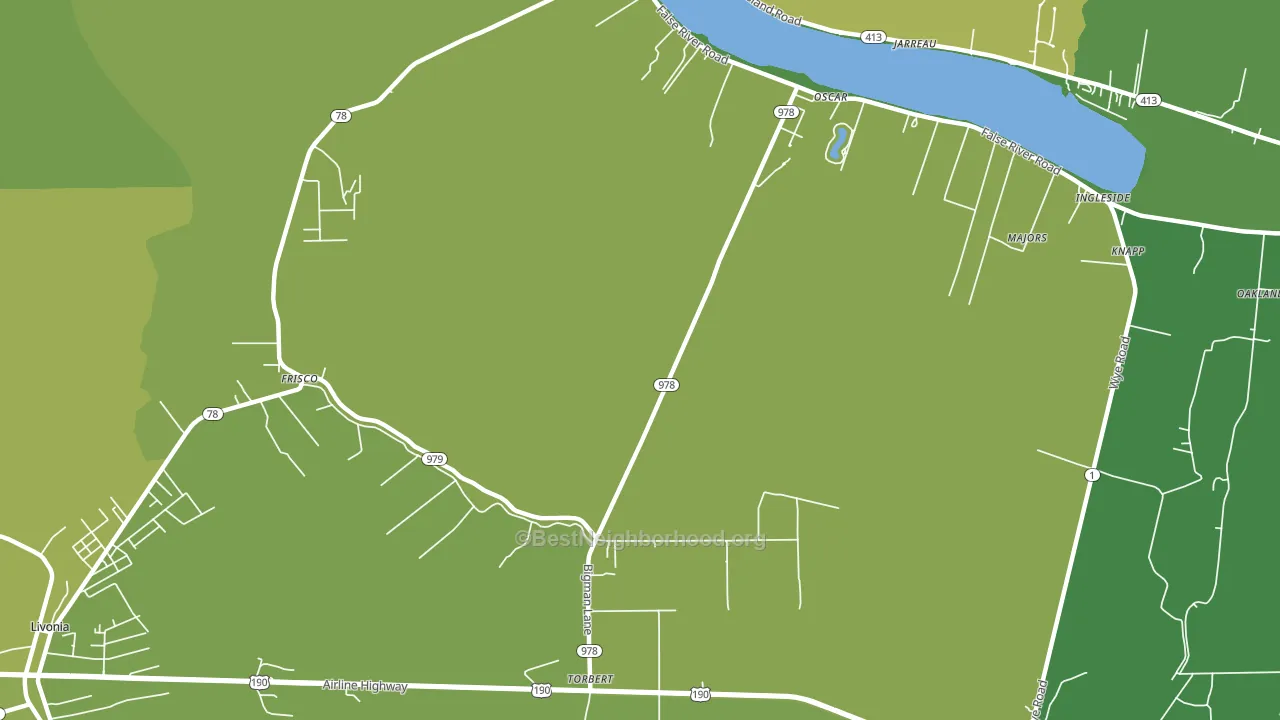 Oscar, LA block-group voter-turnout map
