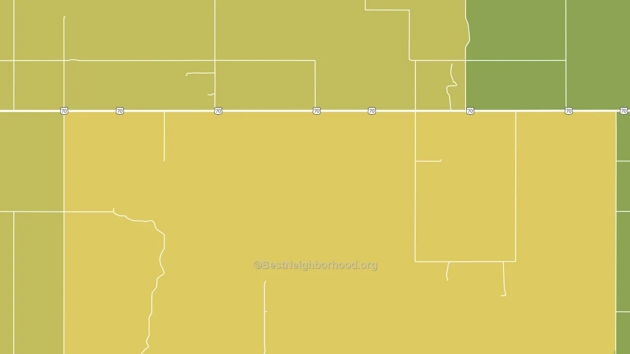 Oscar, OK block-group voter-turnout map