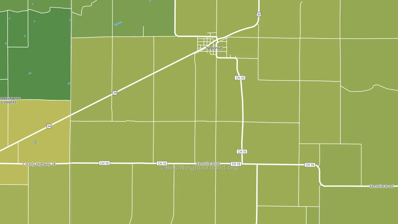 Osceola, IL block-group voter-turnout map