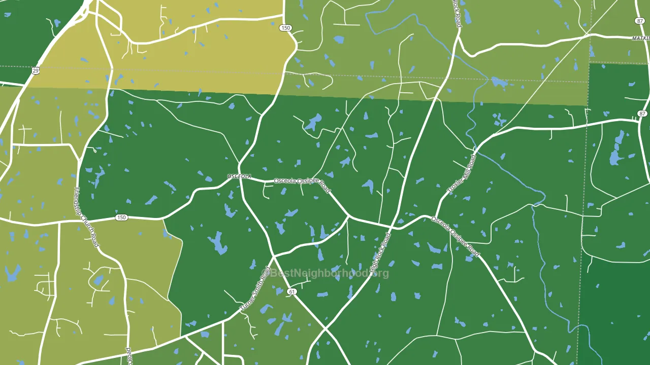 Osceola, NC block-group voter-turnout map