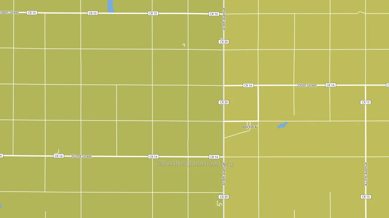 Osceola, SD block-group voter-turnout map