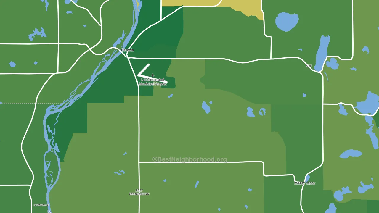 Osceola, WI block-group voter-turnout map