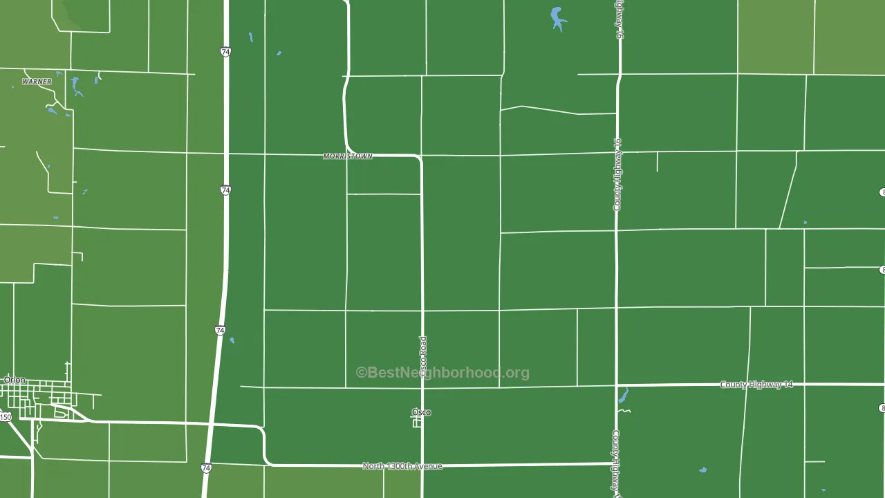 Osco, IL block-group voter-turnout map