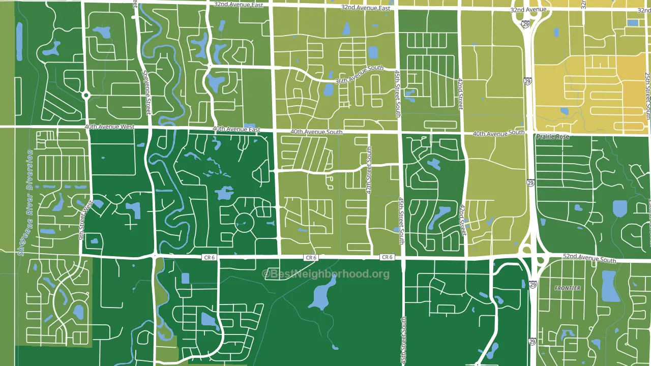 Osgood, Fargo, ND block-group voter-turnout map