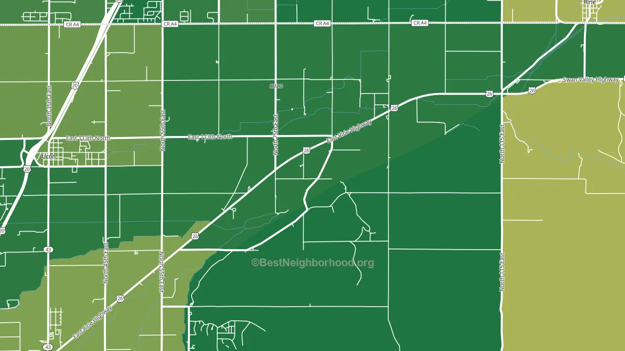 Osgood, ID block-group voter-turnout map