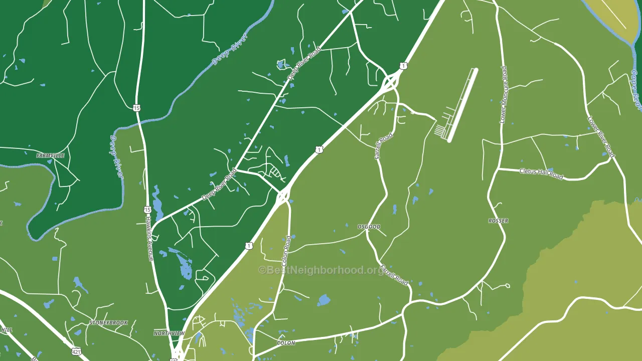 Osgood, NC block-group voter-turnout map