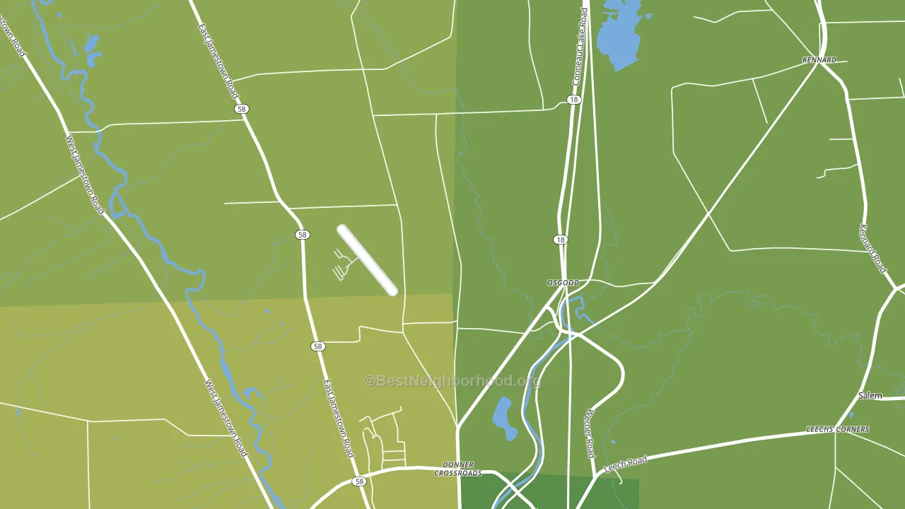 Osgood, PA block-group voter-turnout map