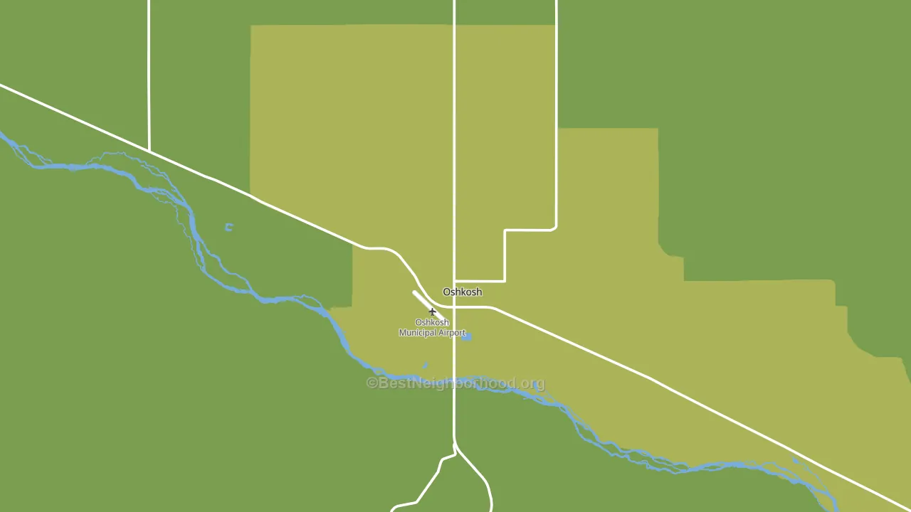 Oshkosh, NE block-group voter-turnout map