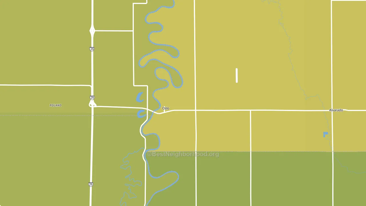 Oslo, MN block-group voter-turnout map