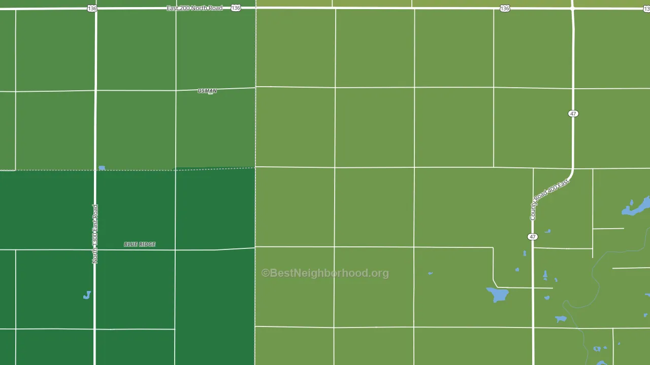 Osman, IL block-group voter-turnout map