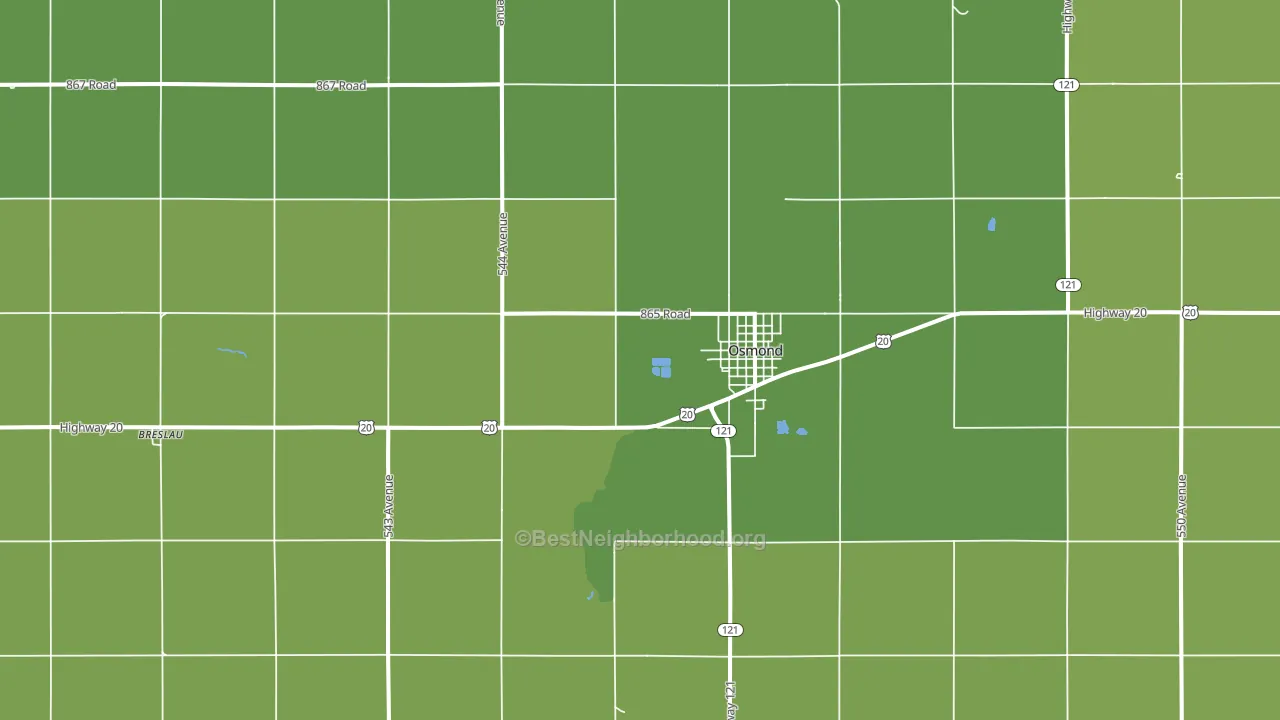 Osmond, NE block-group voter-turnout map