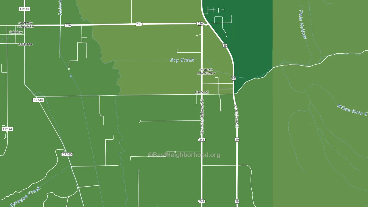 Osmond, WY block-group voter-turnout map