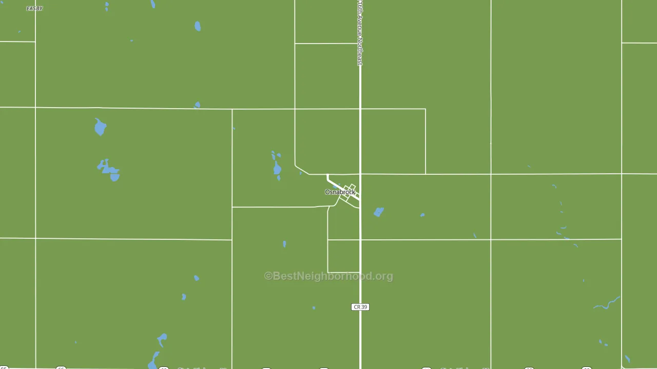 Osnabrock, ND block-group voter-turnout map
