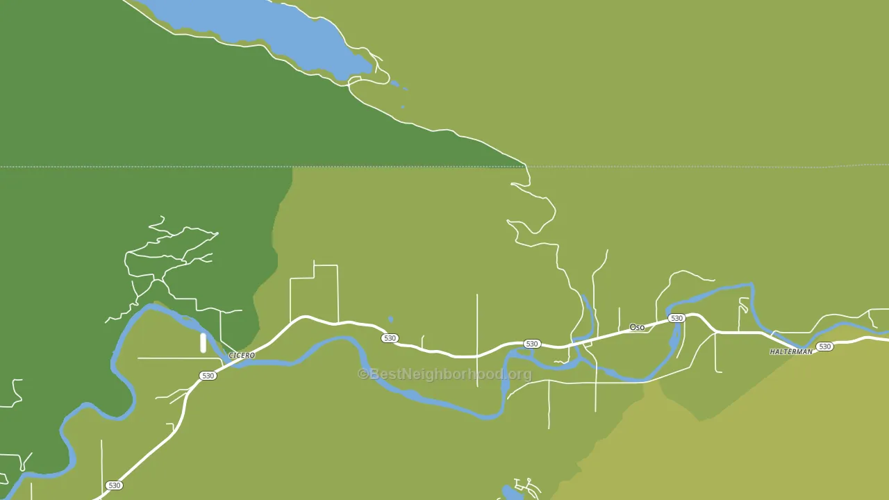 Oso, WA block-group voter-turnout map