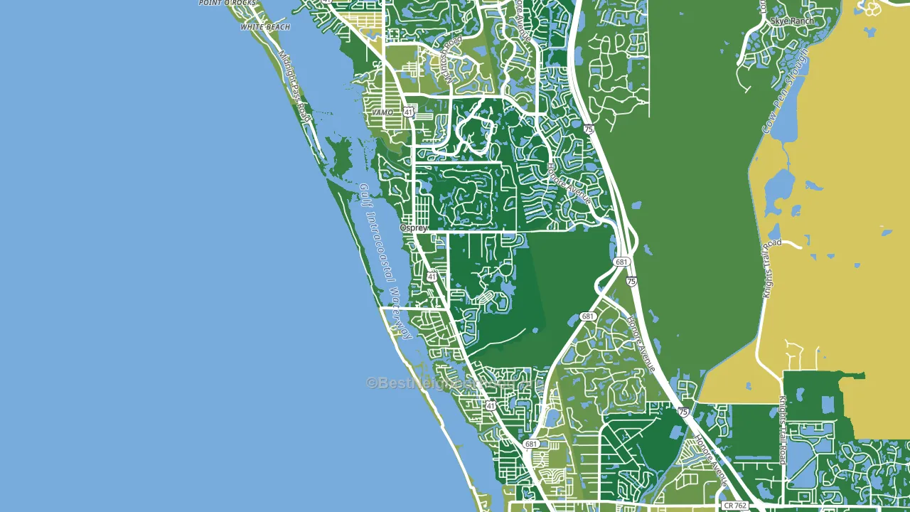 Osprey, FL block-group voter-turnout map