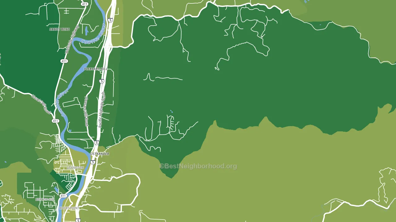 Ostrander, WA block-group voter-turnout map