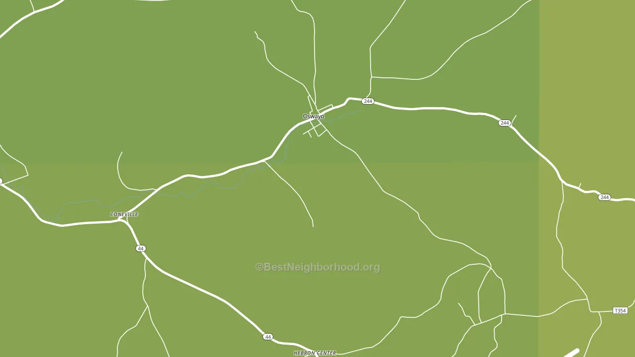 Oswayo, PA block-group voter-turnout map