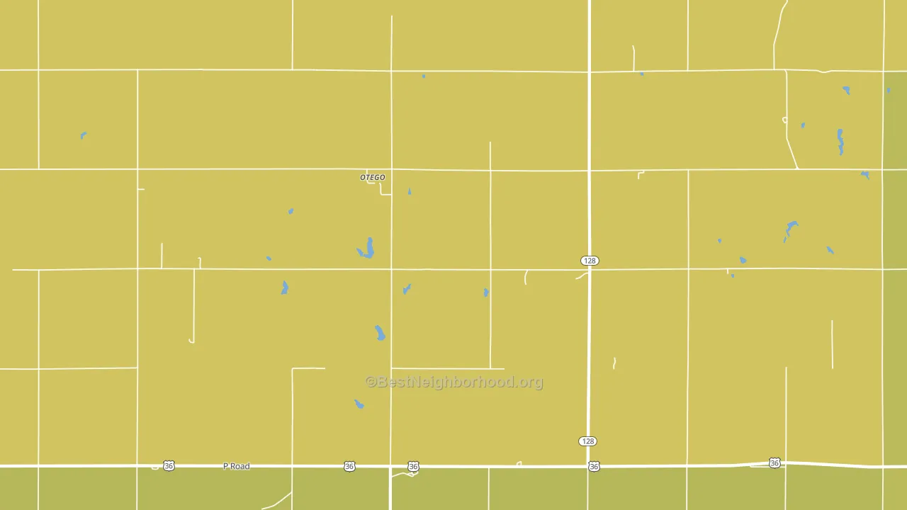 Otego, KS block-group voter-turnout map