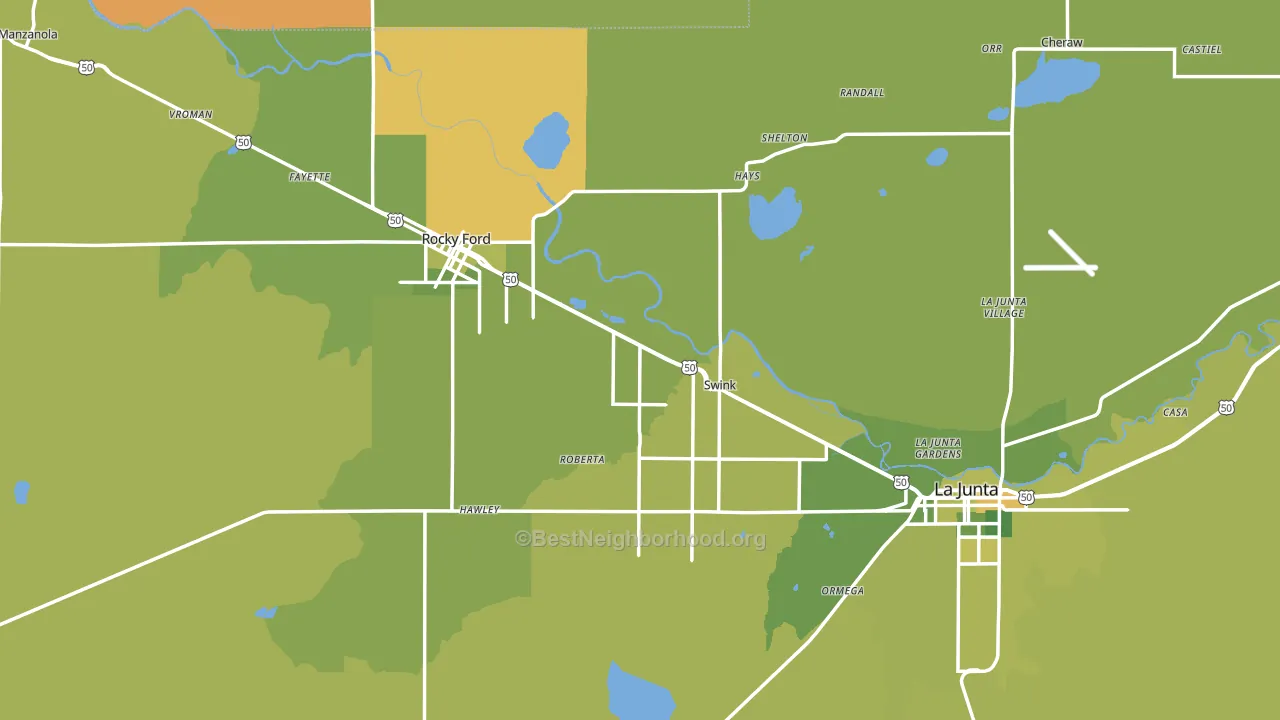 Otero County, CO block-group voter-turnout map