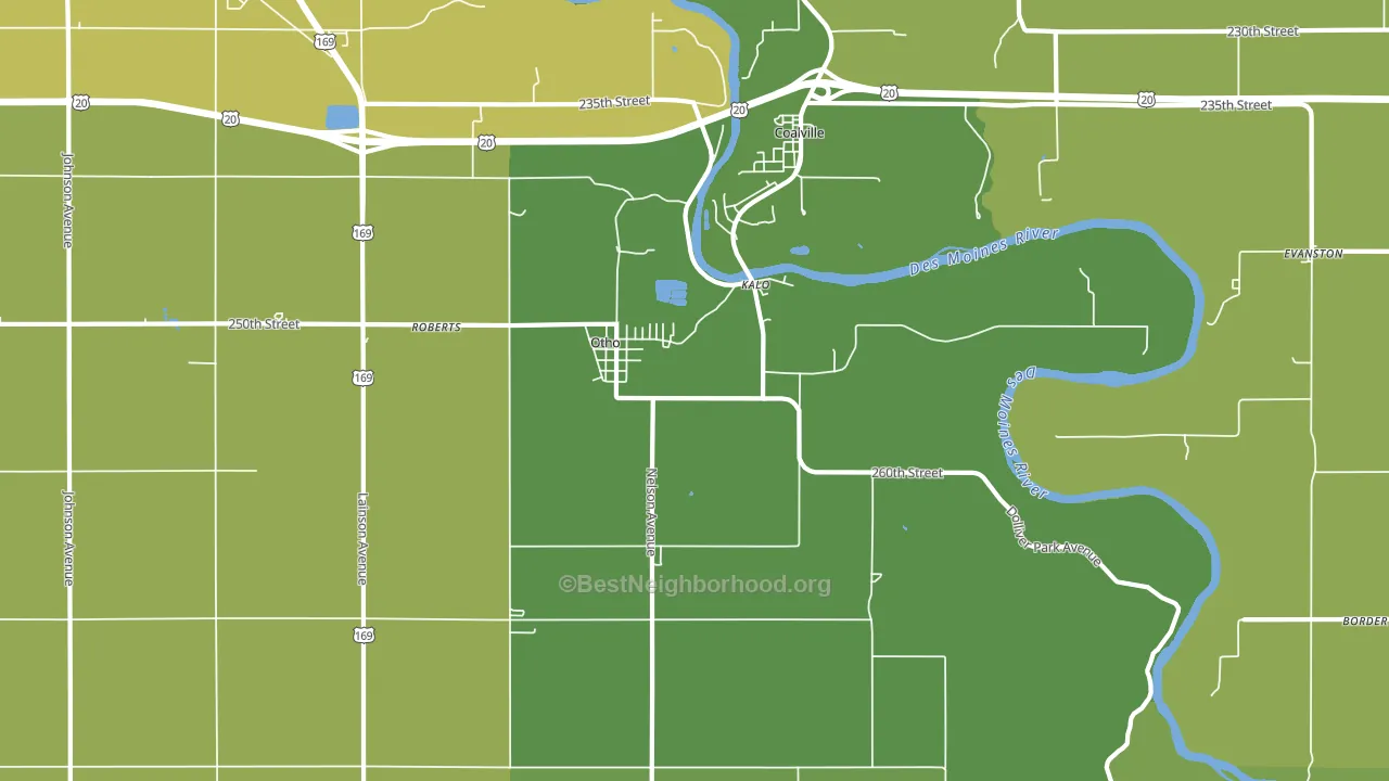 Otho, IA block-group voter-turnout map