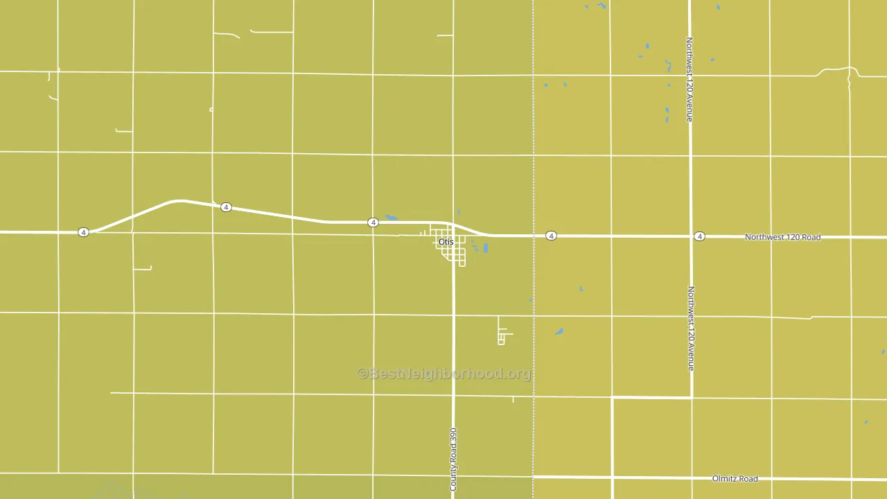 Otis, KS block-group voter-turnout map
