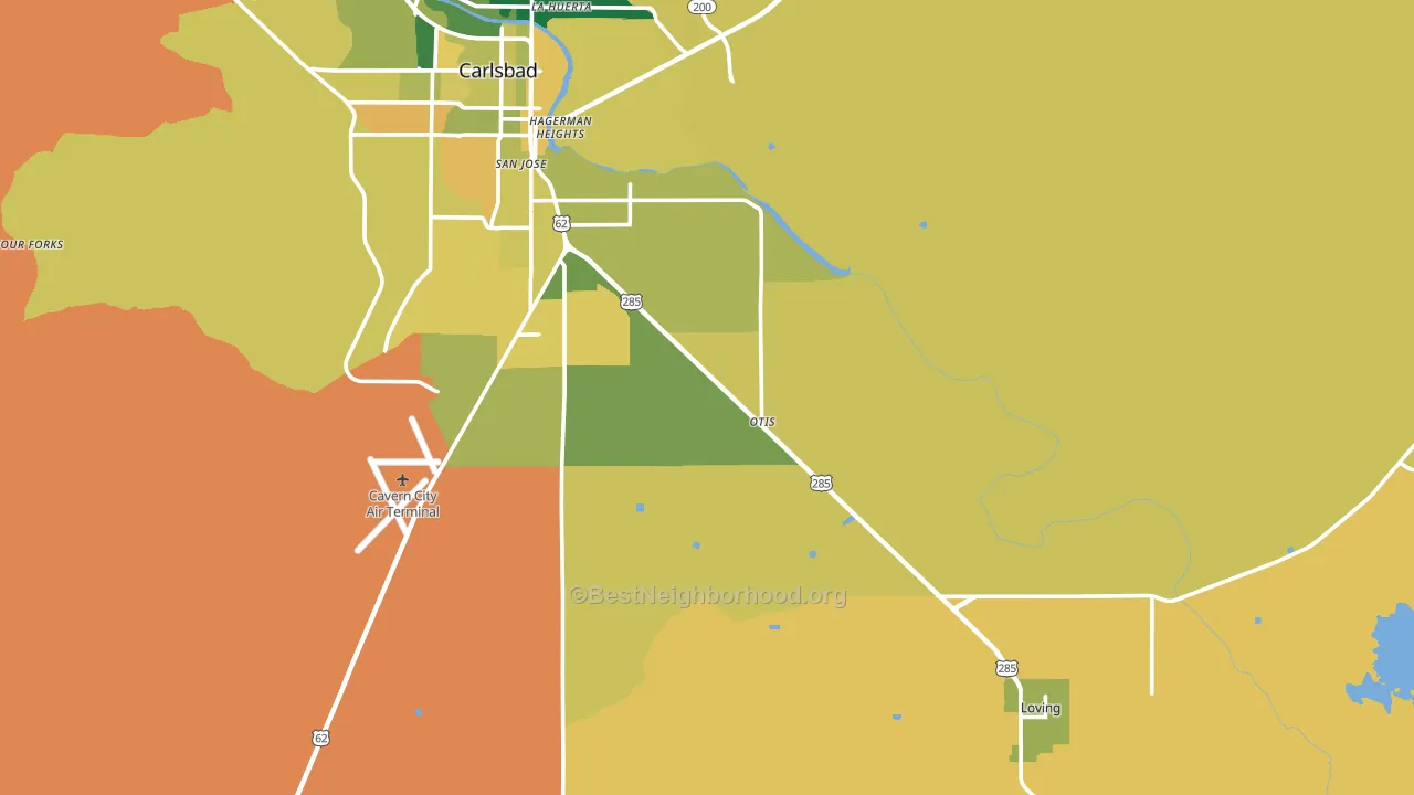 Otis, NM block-group voter-turnout map