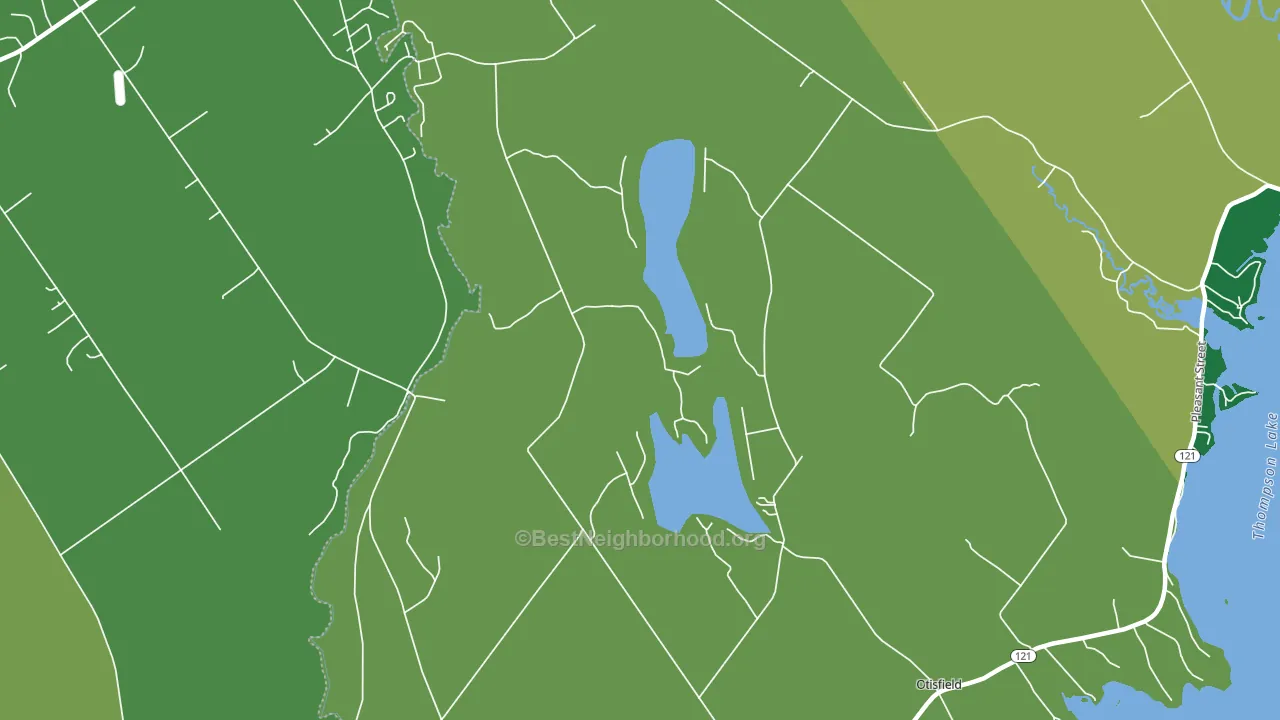 Otisfield, ME block-group voter-turnout map