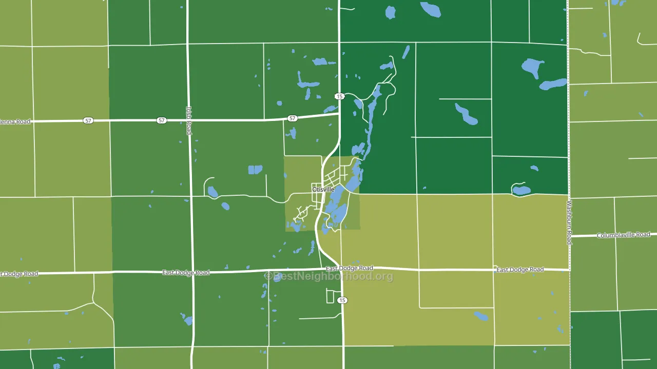 Otisville, MI block-group voter-turnout map