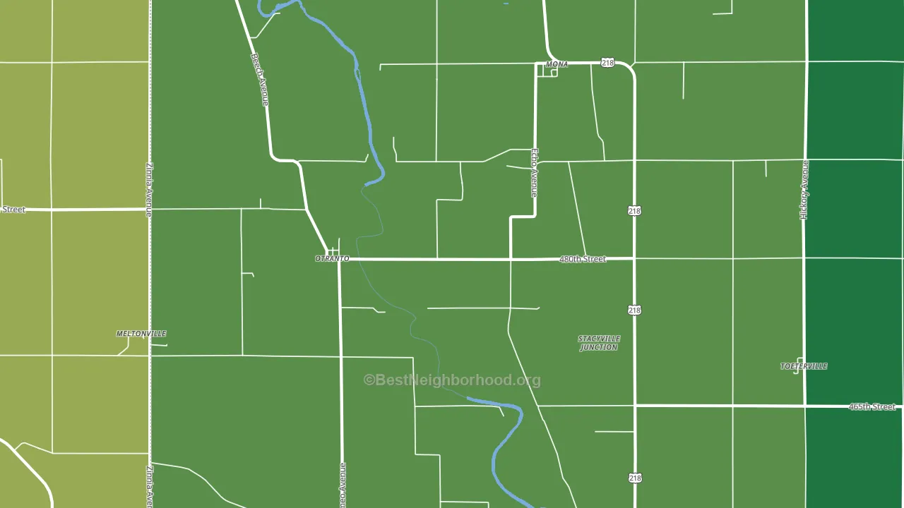 Otranto, IA block-group voter-turnout map