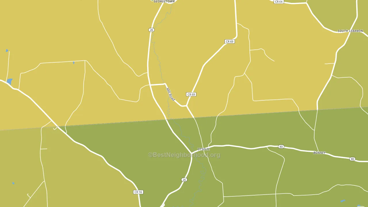 Otselic, NY block-group voter-turnout map