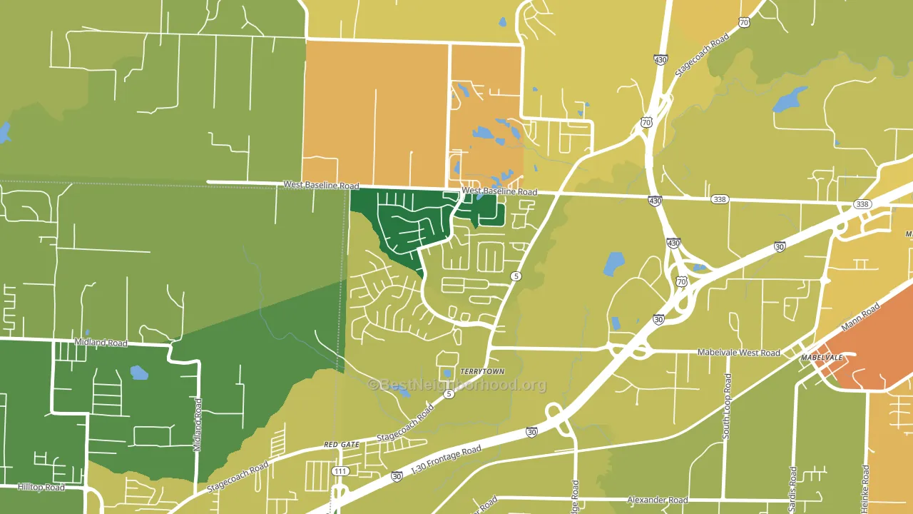 Otter Creek Crystal, Little Rock, AR block-group voter-turnout map