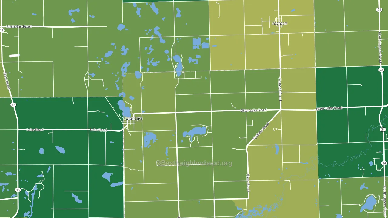 Otter Lake, MI block-group voter-turnout map