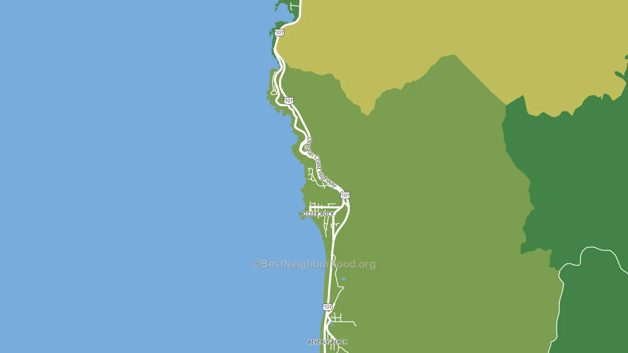 Otter Rock, OR block-group voter-turnout map