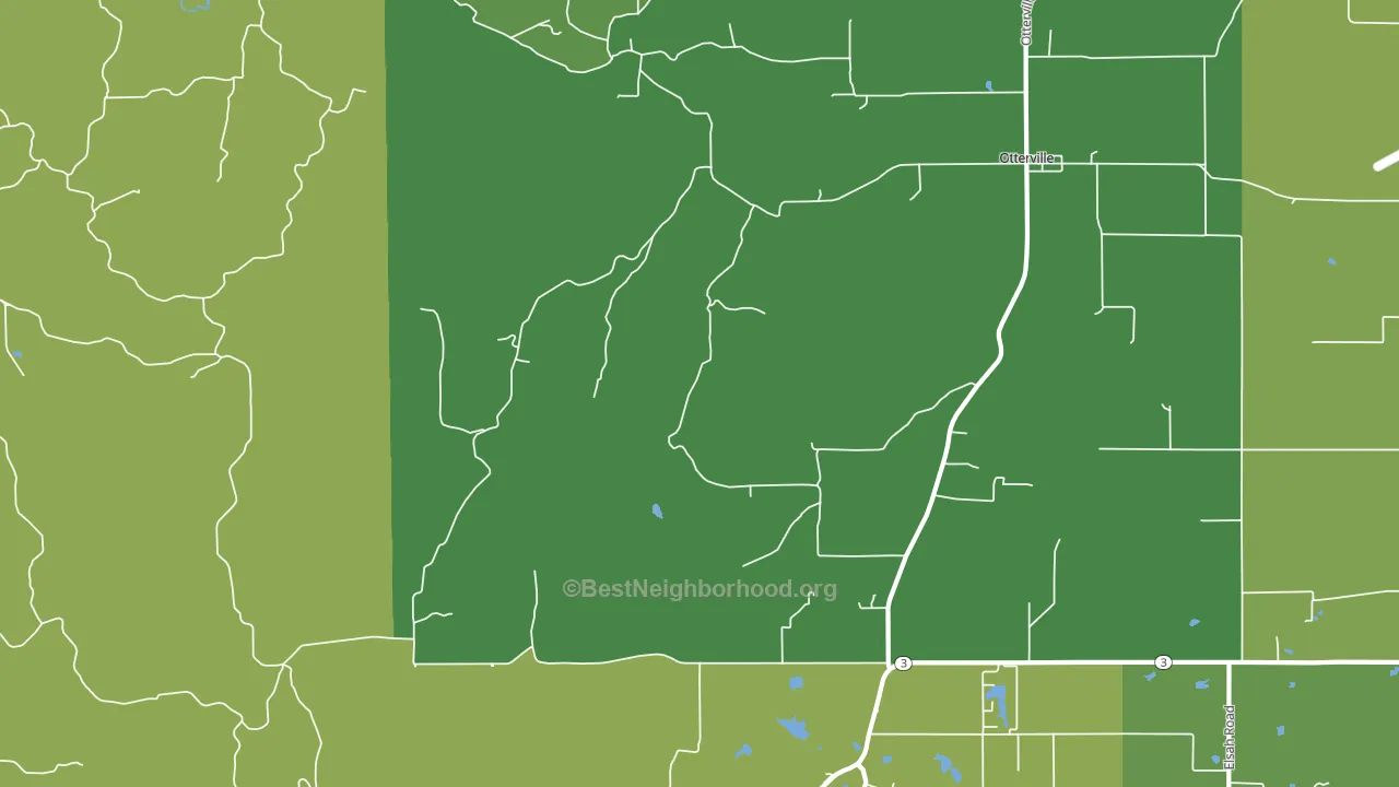 Otterville, IL block-group voter-turnout map