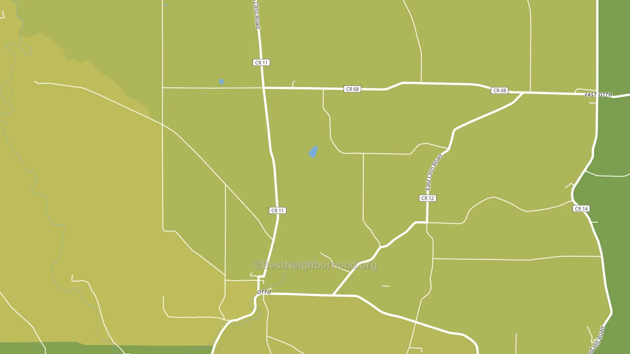 Otto, NY block-group voter-turnout map
