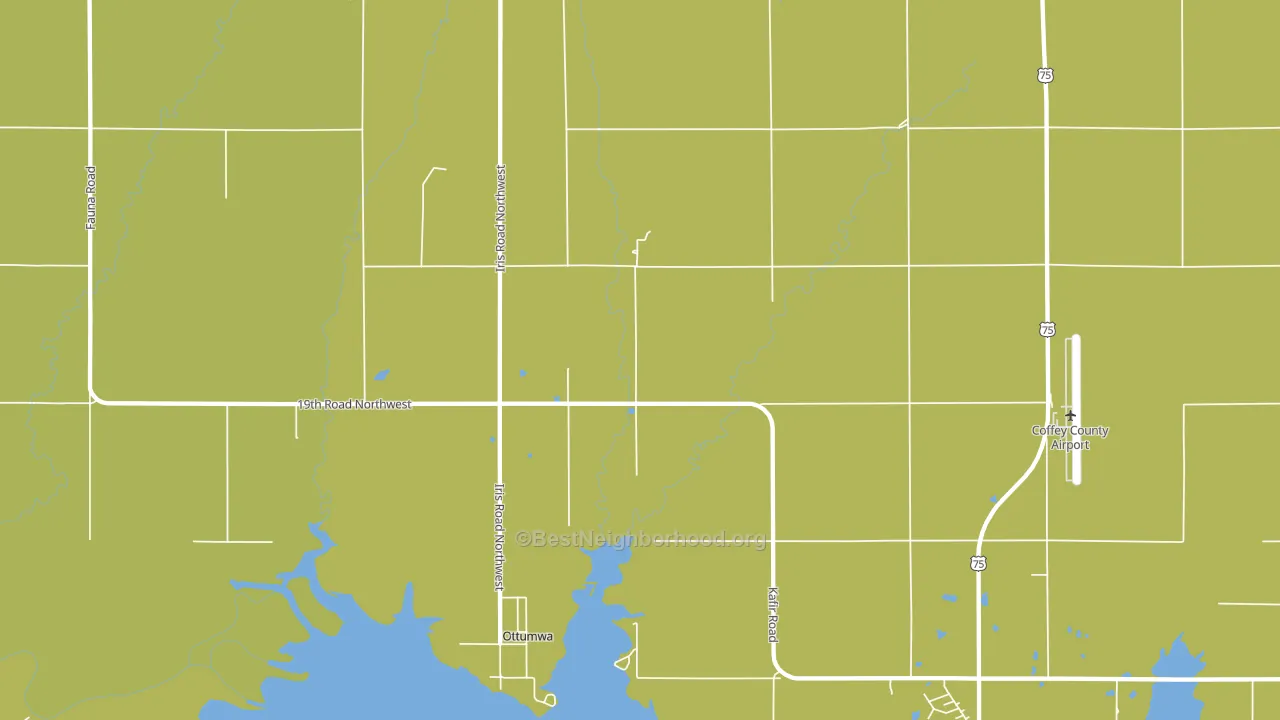 Ottumwa, KS block-group voter-turnout map