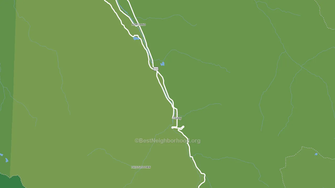 Ouray, CO block-group voter-turnout map