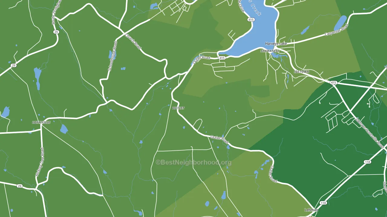 Outlet, PA block-group voter-turnout map