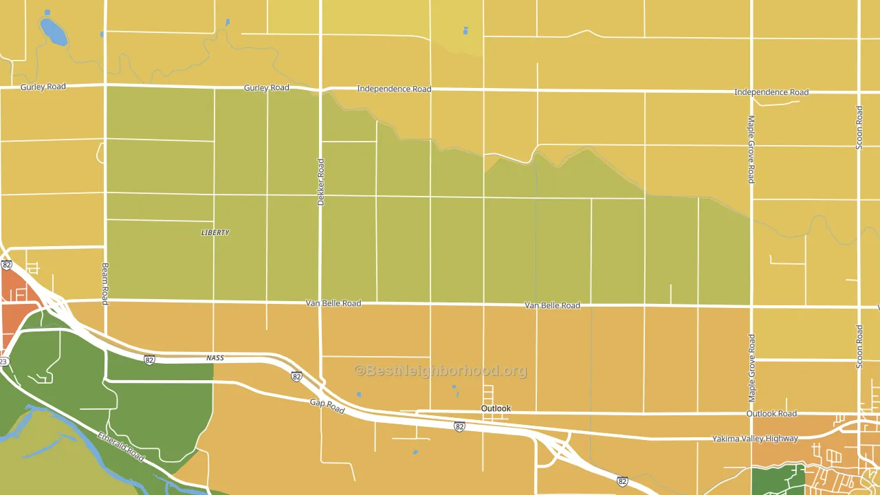 Outlook, WA block-group voter-turnout map