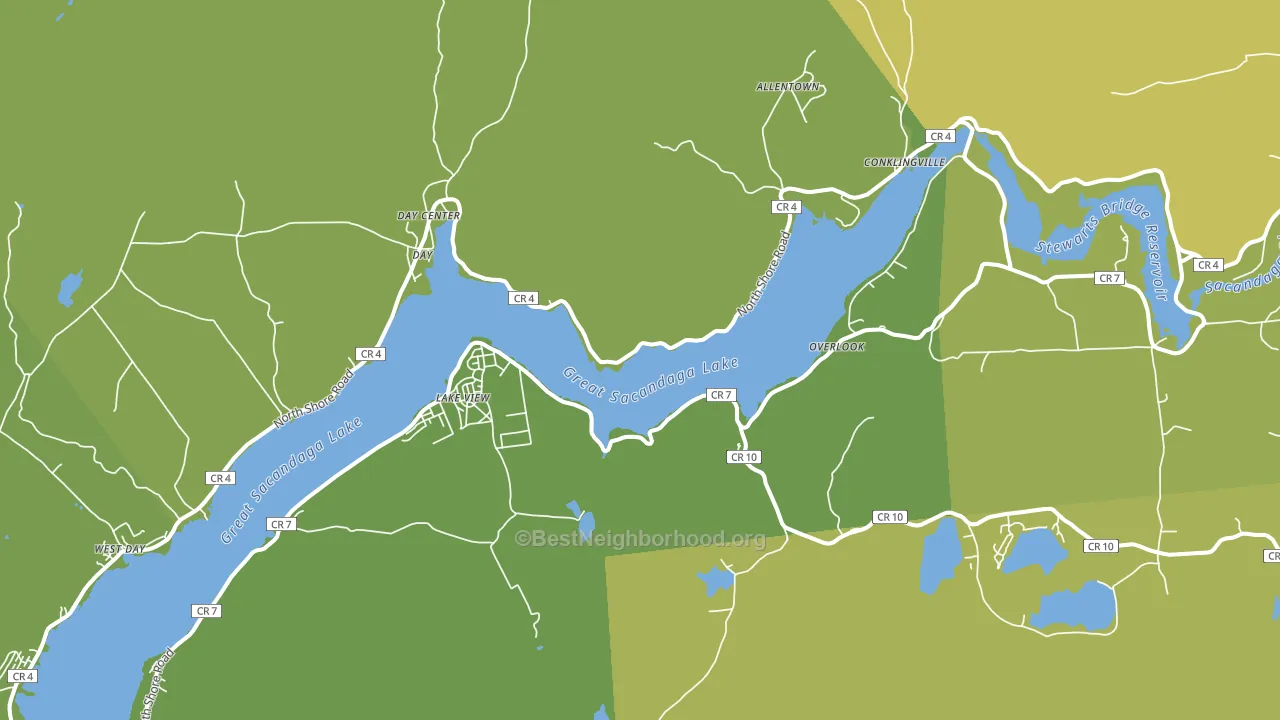 Overlook, NY block-group voter-turnout map
