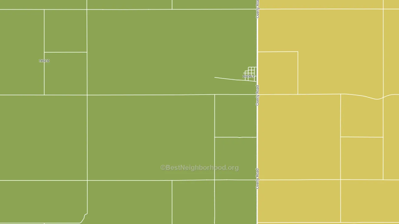 Overly, ND block-group voter-turnout map