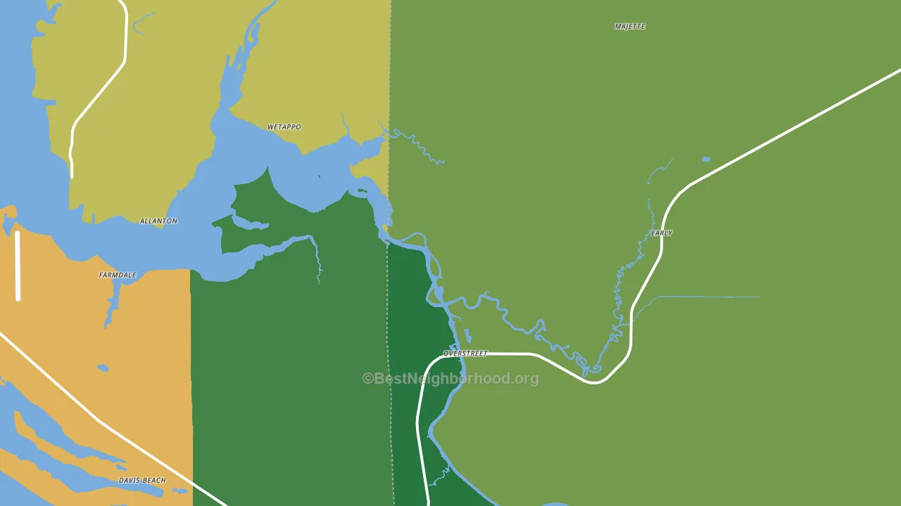 Overstreet, FL block-group voter-turnout map